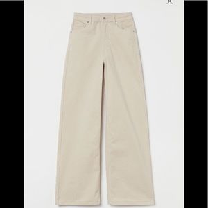 h&m beige corduroy pants